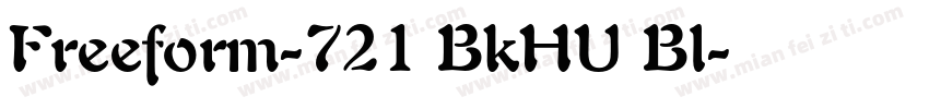 Freeform-721 BkHU Bl字体转换